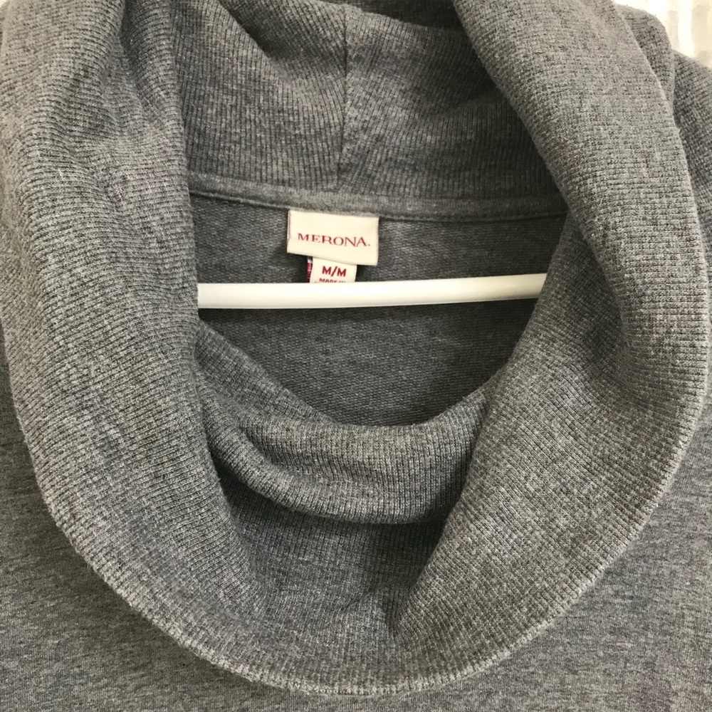 Gray sweatshirt tunic